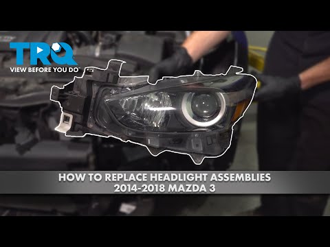 Видео: Как заменить фары в сборе на Mazda 3 2014-2018 годов