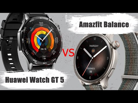 Видео: Huawei Watch GT 5 vs Amazfit Balance лицом к лицу, кто кого? #huaweiwatchgt5 #amazfitbalance