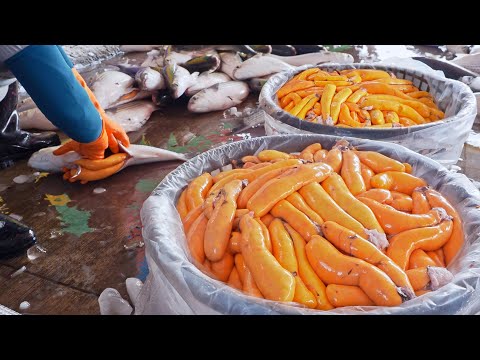 Видео: Удивительные навыки резки кефали！ Изготовление роскошной рыбной икры, Жареная икра кефали