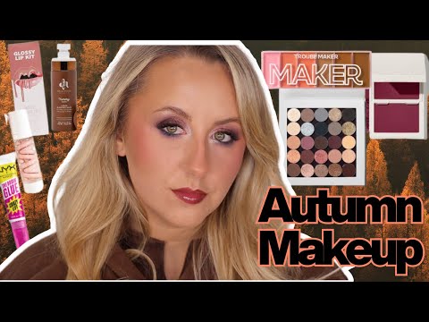 Видео: GLAM осенний макияж 🍂 | Полное лицо новинок от Huda Beauty, Fenty, SAMPLR и других