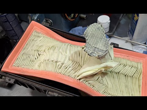 Видео: Перекрученная турбина разорвала воздушный фильтр. PEUGEOT 406 2.0HDI RHZ Черный дым, нет тяги. #321