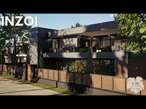 Видео: Современный пригородный дом | INZOI Speed ​​Build | CANVAS:Earth2Barb