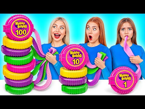 Видео: 100 Слоев Еды Челлендж | Эпичная Битва с Едой от Super Hyper DO