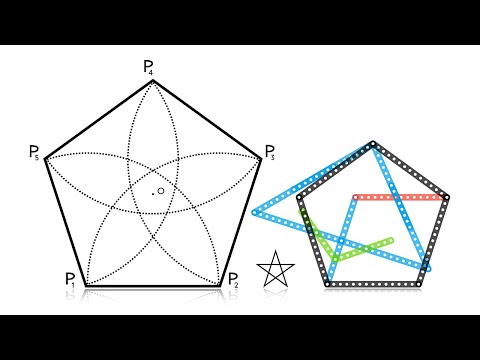 Видео: 4K Как построить правильный пятиугольник, how to draw a regular pentagon