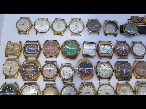 Видео: В продаже Часы наручные СССР AU позолоченные кучей