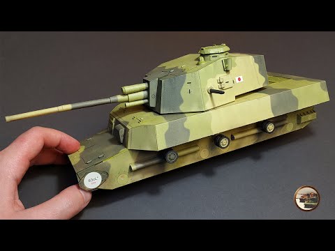Видео: Type 5 "CHI-RI" Збірка Корпуса - Прототип Японського Танку з Паперу і Картону 1/25 ч.2