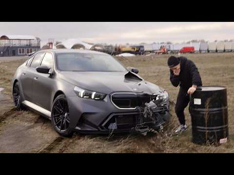 Видео: ЧУТЬ НЕ РАЗБИЛ BMW M5 - езда на двух колёсах!