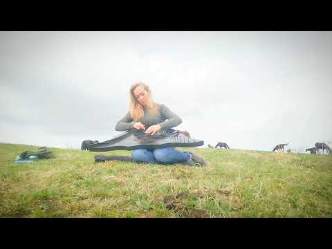 Видео: "Выйду ночью в поле с конем" на гуслях и блок флейте.