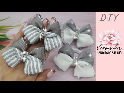 Видео: Бантики малышки из ленты 2,5 см МК 🎀 Mini hair bow from ribbon 2,5 cm 🎀 Laço fácil para bebê fita n5