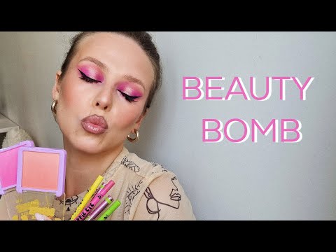 Видео: Большой обзор новинок от Beauty Bomb. Делаем яркий розовый макияж.