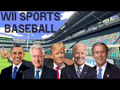 Видео: Президенты США играют в бейсбол на Wii Sports