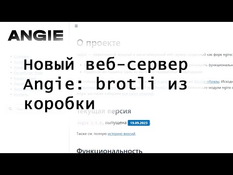 Видео: Новый веб-сервер Angie: brotli из коробки