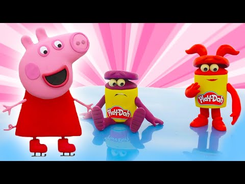 Видео: Свинка Пеппа катается на коньках вместе с Дох-Дохами | Шоу Play-Doh Сезон 2