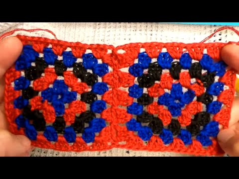 Видео: Квадратный МОТИВ "Бабушкин квадрат" и соединение мотивов , Вязание КРЮЧКОМ ( узор № 315)