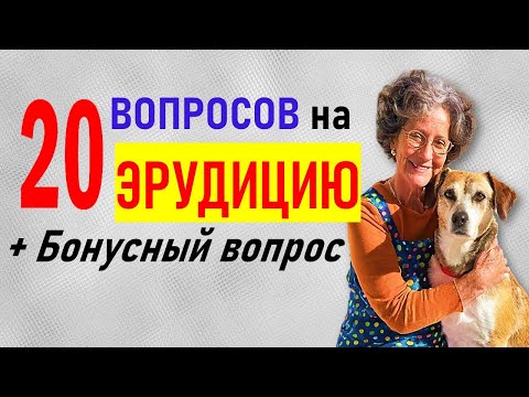 Видео: Проверка интеллекта. Тест на эрудицию и общие знания. 20 вопросов разной тематики