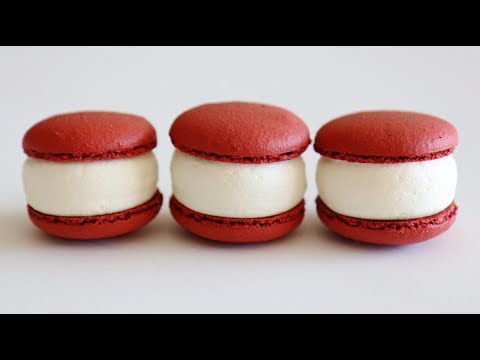 Видео: Как сделать идеальный красный бархатный Macarons | Французский метод безе