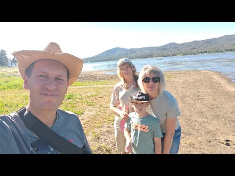 Видео: Big Bear Lake, California. Большое Медвежье озеро. Едем из Лос-Анджелеса на машине, на базу отдыха. 