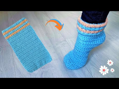 Видео: ЭТОТ НОСОК КРЮЧКОМ ЗАМЕЧАТЕЛЬНЫЙ И ЛЕГКО СДЕЛАТЬ