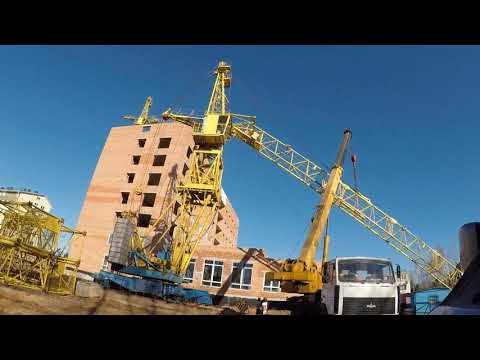 Видео: Башенный кран КБМ-401П. Полный демонтаж крана. Часть 2. #11