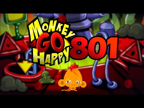 Видео: Игра "Счастливая Обезьянка 801" (Monkey GO Happy 801) - прохождение