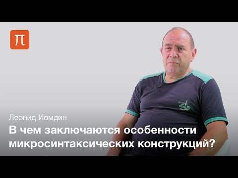 Видео: Микросинтаксис русского языка — Леонид Иомдин