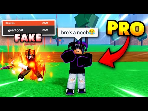 Видео: Я троллил, будучи нубом с наградой в 2,5 млн, а потом уничтожил профессионалов в Blox Fruits