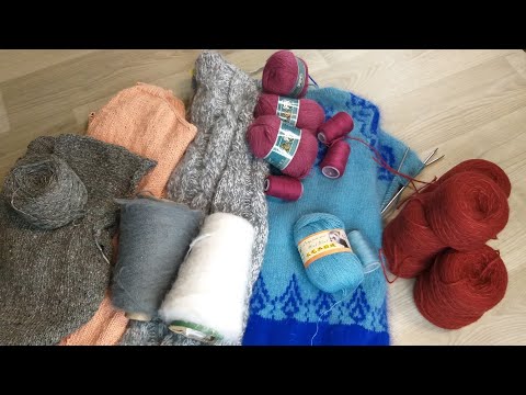 Видео: Текущие процессы вязания спицами и пряжа для новых идей.