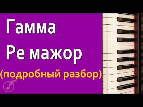 Видео: Гамма Ре мажор фортепиано (подробно) | Музыкальная академия Глория