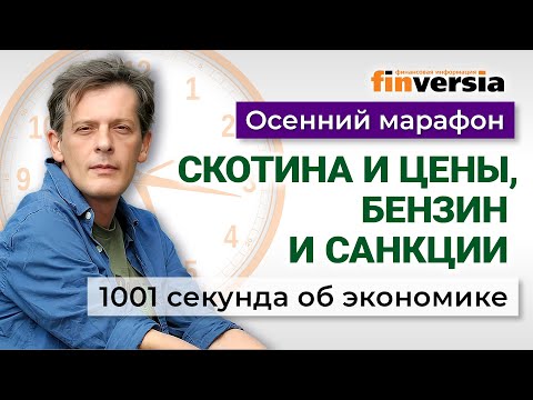 Видео: Курсу рубля прочат падение. Цены на бензин. Санкции. 1001 секунда об экономике #251 - 18.09.2025