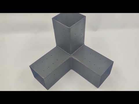 Видео: Угловой переходник JUJAHOLDS для сборки модульных беседок, треугольник для постройки беседки TRIO1