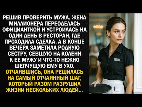 Видео: Решив проверить мужа, жена миллионера переоделась официанткой и устроилась на один день в ресторан..