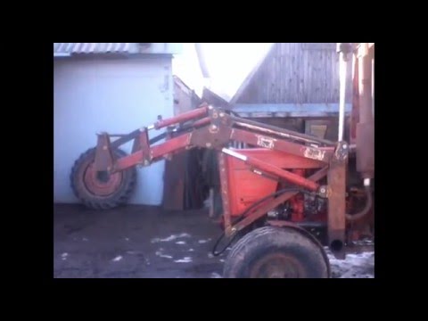 Видео: Самодельный фронтальный погрузчик для т-25