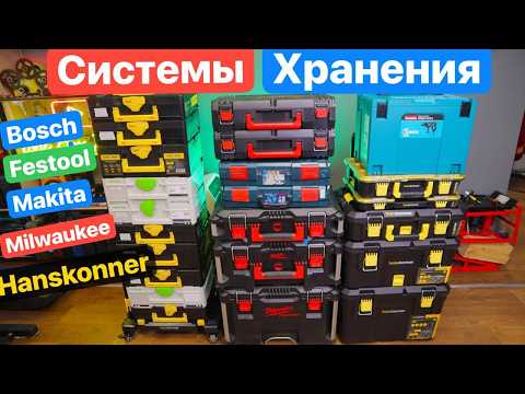 Видео: Milwaukee против Hanskonner Festool Bosch Makita. Системы хранения.