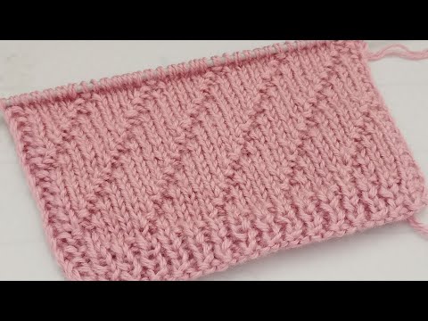 Видео: Не сложный теневой узор спицами поворотными и круговыми рядами