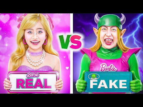 Видео: Поддельная Барби Vs Настоящей Барби! Остерегайтесь Незнакомца Под Поддельной Маской На Дне Рождения