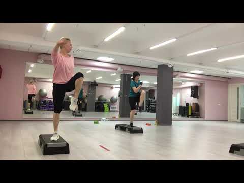 Видео: Разучивание связки. Семинар «Степ- аэробика» SuperFitness Company