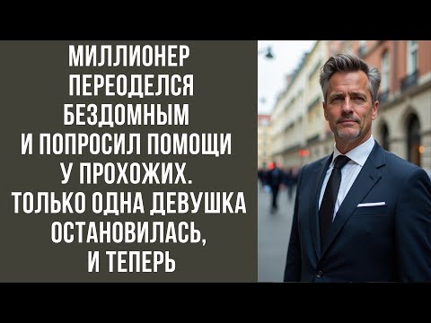 Видео: Миллионер переоделся бездомным и попросил помощи у прохожих. Только одна девушка остановилась