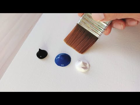 Видео: Рисовать всего 3 цветами очень легко / Акриловая живопись для начинающих