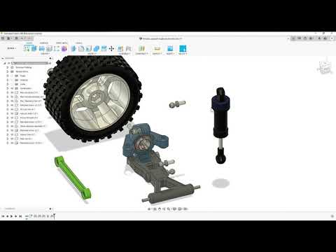 Видео: Сборка задней подвески Kvantocars во Fusion 360