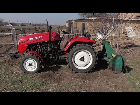 Видео: фрезеровка не паханого огорода мини трактором / 2019