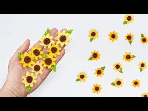 Видео: 🌻Супер идея🌻Как связать маленький цветочек ПОДСОЛНУХ крючком амигуруми