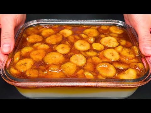 Видео: Только молоко и банан! Самый вкусный домашний десерт за 5 минут! без выпечки! деликатес