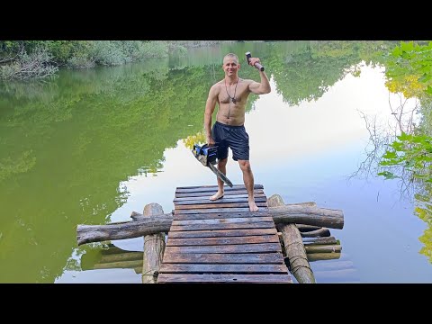 Видео: Построил пирс на озере за пол дня#бушкрафт #bushcraft#лесномуравей