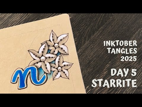 Видео: Inktober Tangles 2025 — День 5 — StarRite