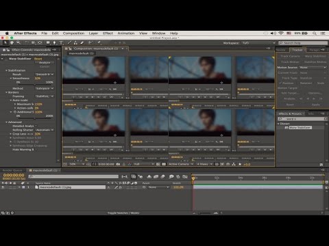 Видео: Как стабилизировать видео в Adobe After Effects и убрать тряску камеры? Stabilize, Track Camera
