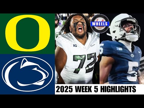 Видео: №6 Орегон против №3 Пенн Стэйт (НЕВЕРОЯТНО!) | Неделя 5 | Лучшие моменты студенческого футбола 20...