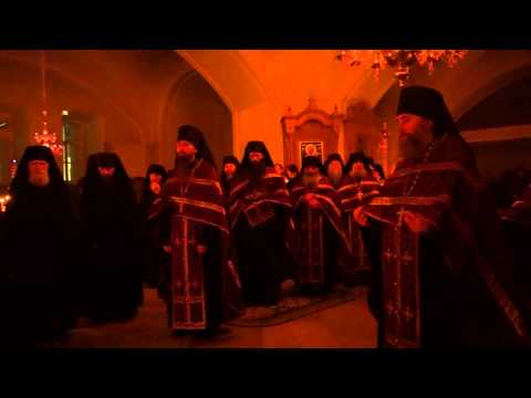 Видео: чин поклонения Кресту (Валаамский монастырь)