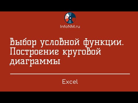 Видео: Excel   Выбор условной функции Построение круговой диаграммы