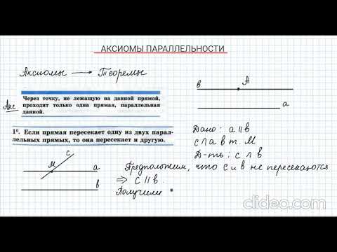 Видео: аксиома параллельности прямых