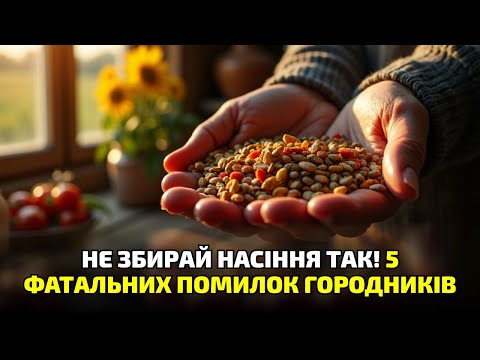 Видео: 5 фатальних помилок при зборі насіння, через які город наступного року не дає врожаю!